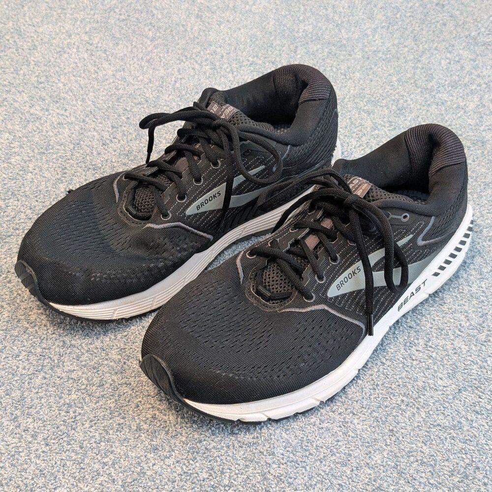Brooks Men's Beast 20 Black Charcoal Road Running Shoes Size 12.5 D